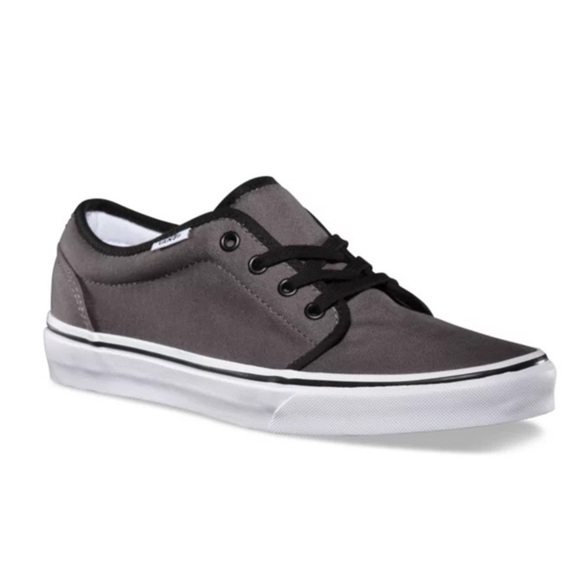 VANS 106 Vulcanized Low Lace Up Pewter Black Sneakers, Skate Shoes - Picture 1 of 9